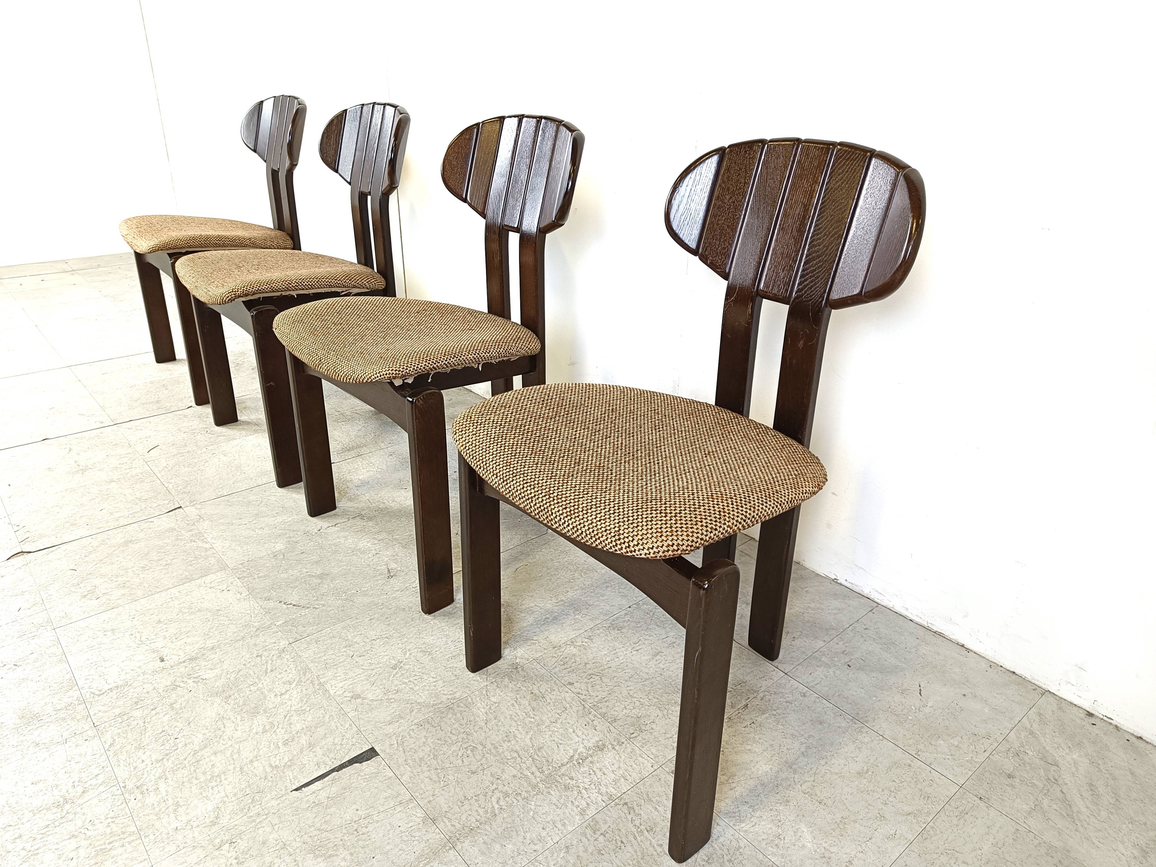 Vintage German wooden dining chairs, 1970s