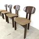 Vintage German wooden dining chairs, 1970s