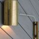 Lampe applique tuyau rotule vintage 1950 laiton
