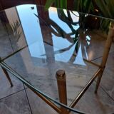 Table en verre vintage