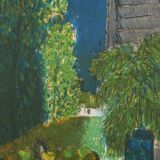 Guy Bardone: Window with Fruits, signed original lithograph.