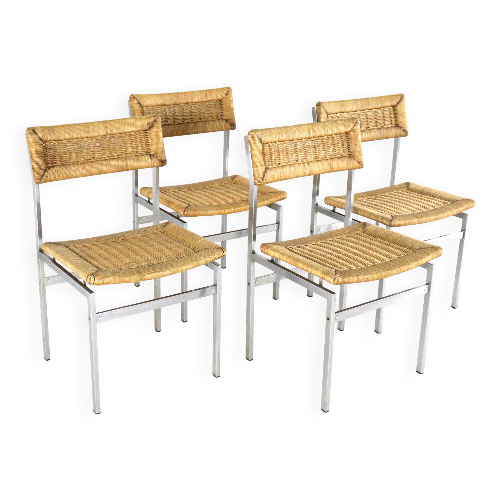 Set of 4 dining chairs 'Wehl' - japandi - wabi-sabi style