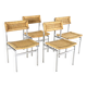 Set of 4 dining chairs 'Wehl' - japandi - wabi-sabi style