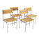 Set of 4 dining chairs 'Wehl' - japandi - wabi-sabi style