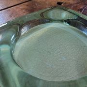 Brutalist Ashtray in Glass Block by La Rochère - Circa 1970
