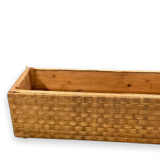 Planter in wicker and braided rattan