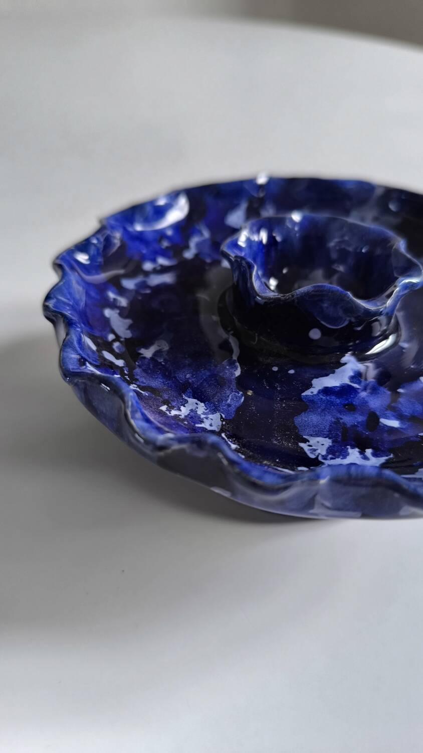 Morvan earthenware candle holder