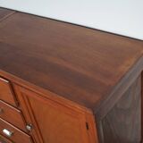 large vintage french oak haberdashery cabinet or shop counter, 1950s