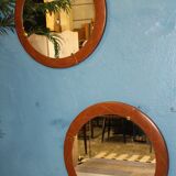 Pair of wall mirrors Italy 1960s 69cm