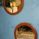 Paire de miroirs muraux Italie 1960s 69cm