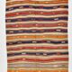 5x9 Multicolor Striped Pattern Handmade Wool Kilim Rug, 162x267 Cm