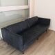 Sofa Oxford cuir bleu