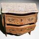Small Louis XV Style Curved Commode in Marquetry