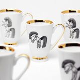 Porcelain glasses, Czechoslovakia, 1960s