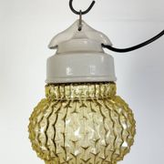 Vintage white porcelain pendant light, 1970s