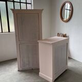 Vitrine haute rose poudrée