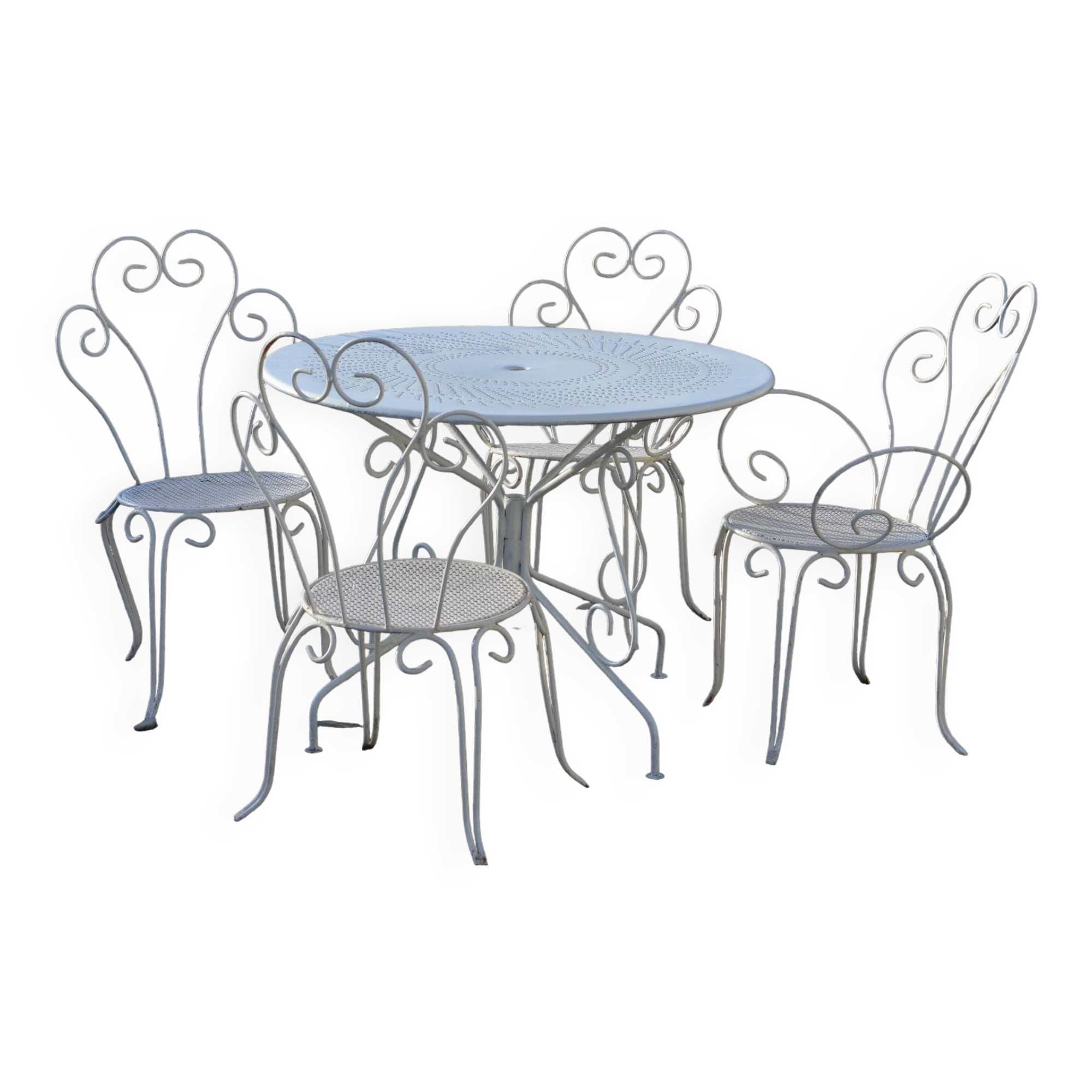 Wrought iron garden furniture