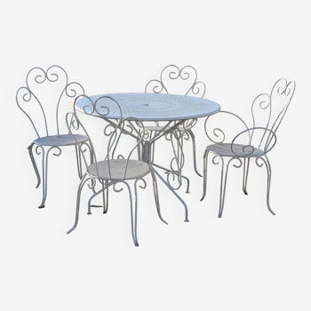 Wrought iron garden furniture