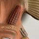 Masque terre cuite reproduction vintage mexique