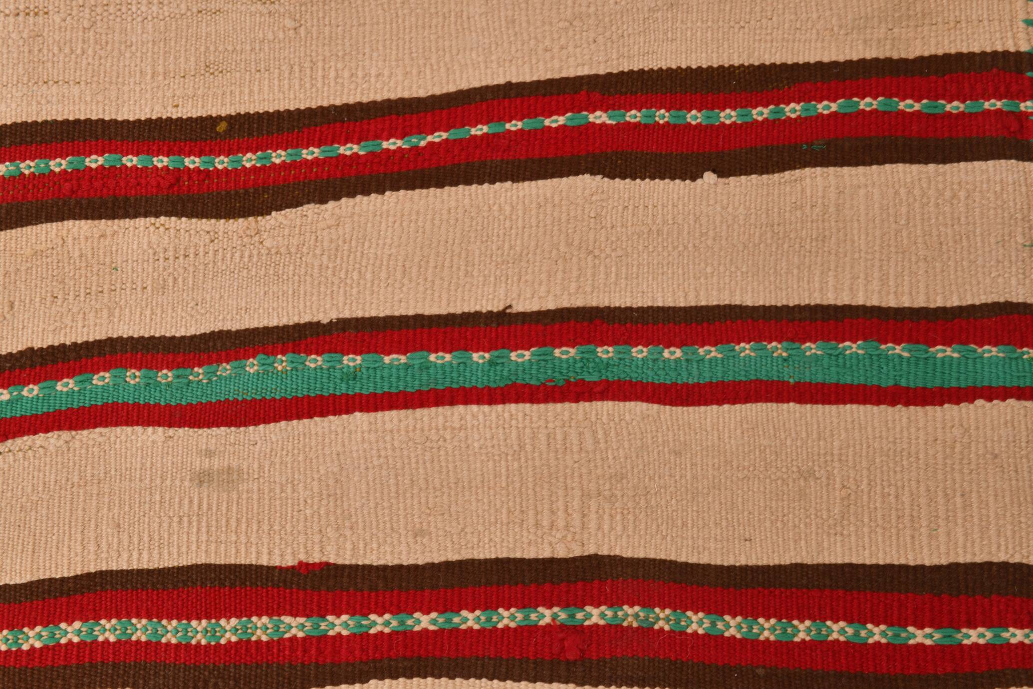 2x10 Red & Green Kilim Runner Rug, 79x323Cm