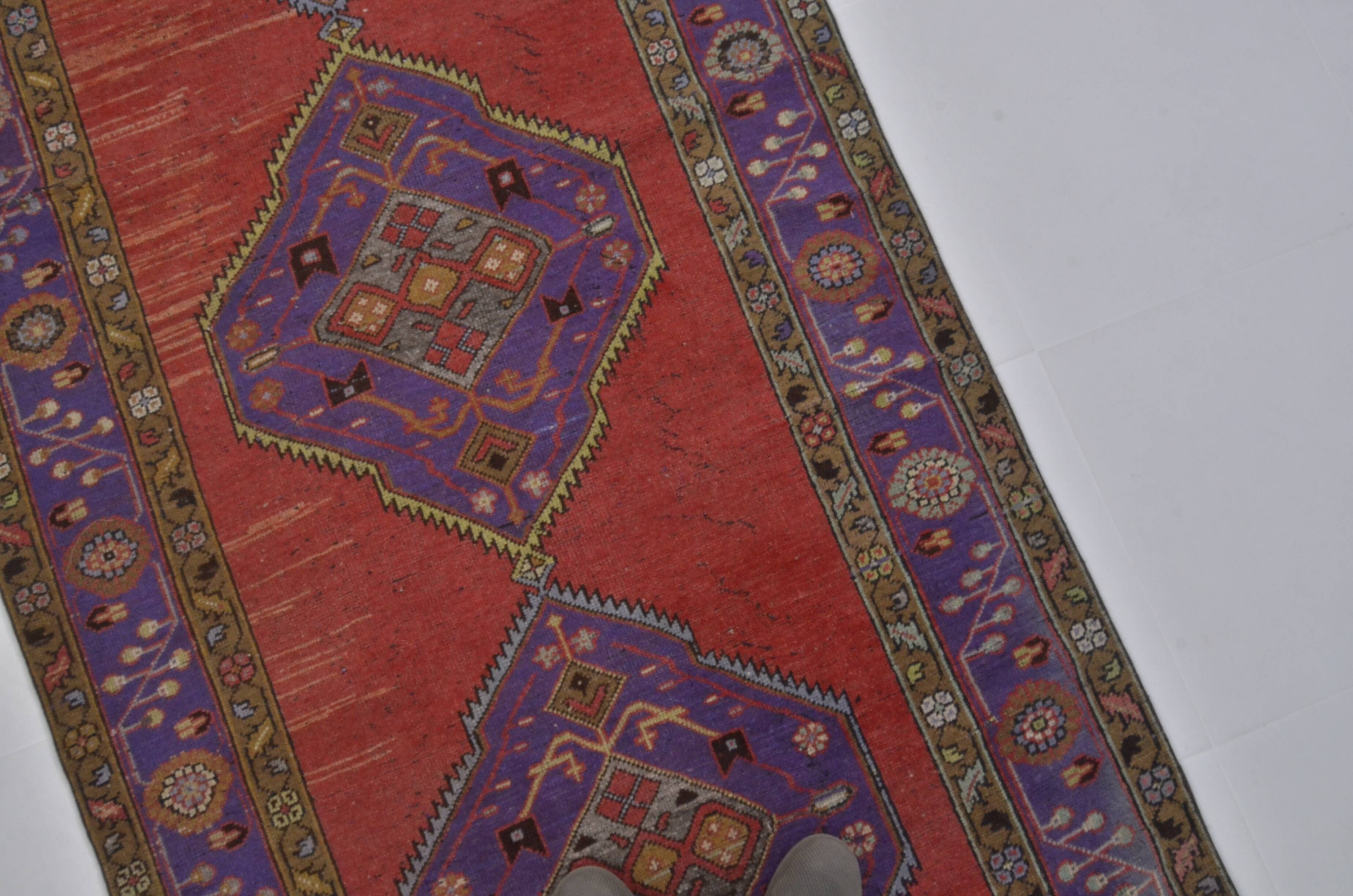 Red & Blue Turkish Wool Rug sku 1207