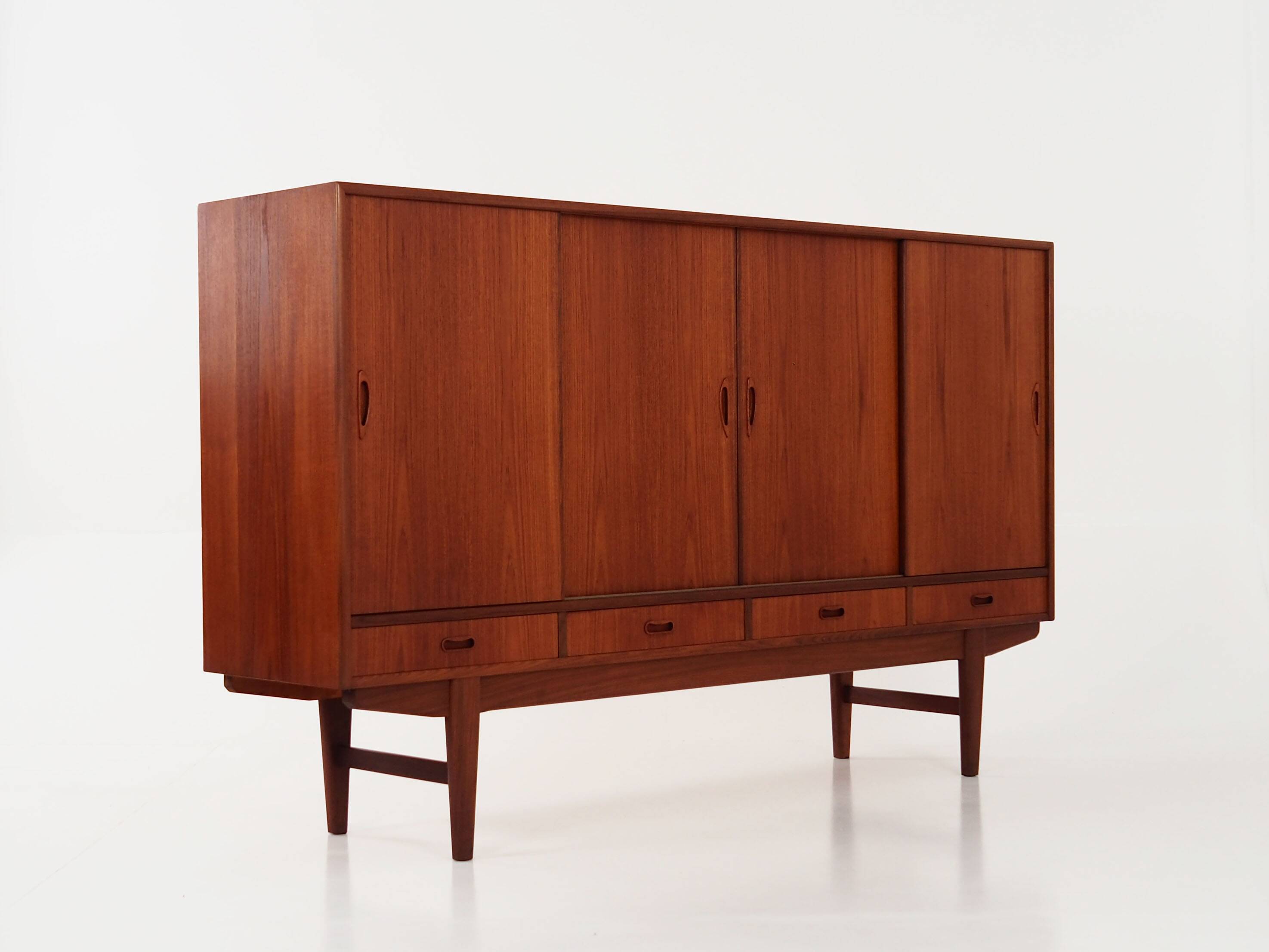 Teak highboard, Danish design, 1970s, production: Denmark