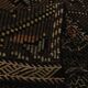 Tapis Kilim Vintage Noir et Brun à Motifs Géométriques, 183x297 Cm