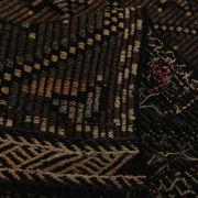 Tapis Kilim Vintage Noir et Brun à Motifs Géométriques, 183x297 Cm
