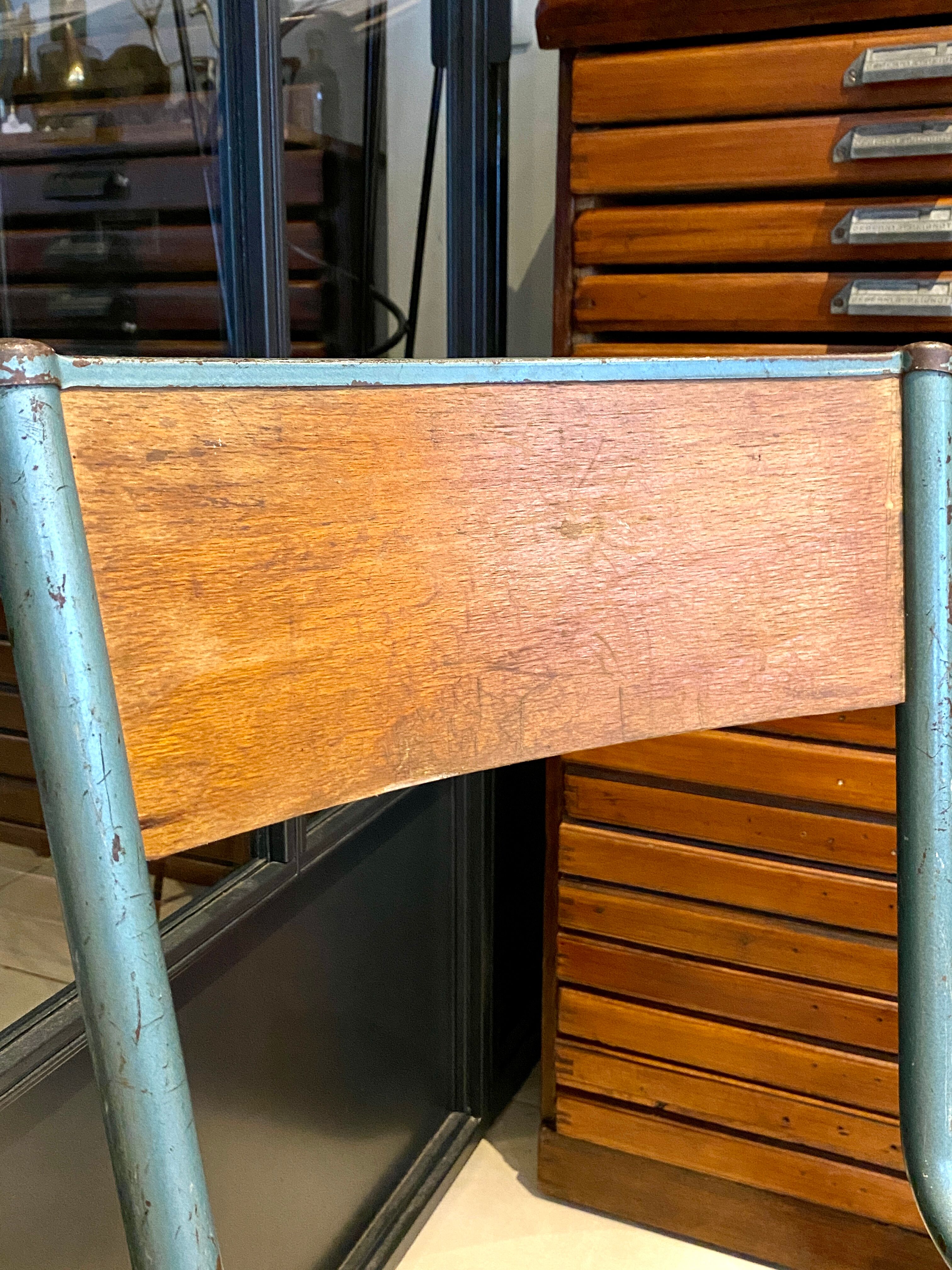 Pair of vintage school chairs