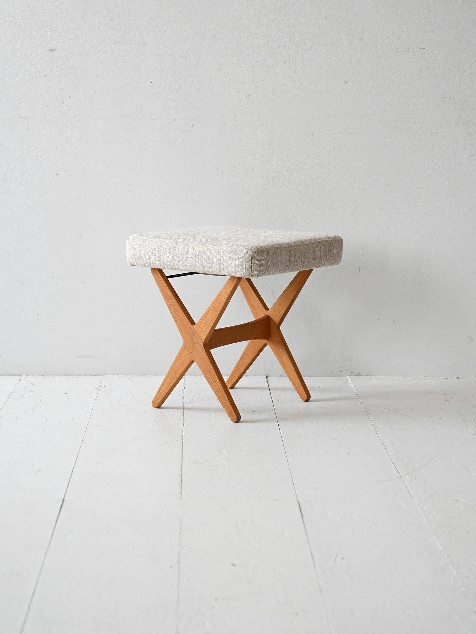 Scandinavian di Alf Svennson oak footstool 1960s vintage