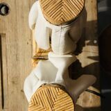 70s bamboo parasol lamps