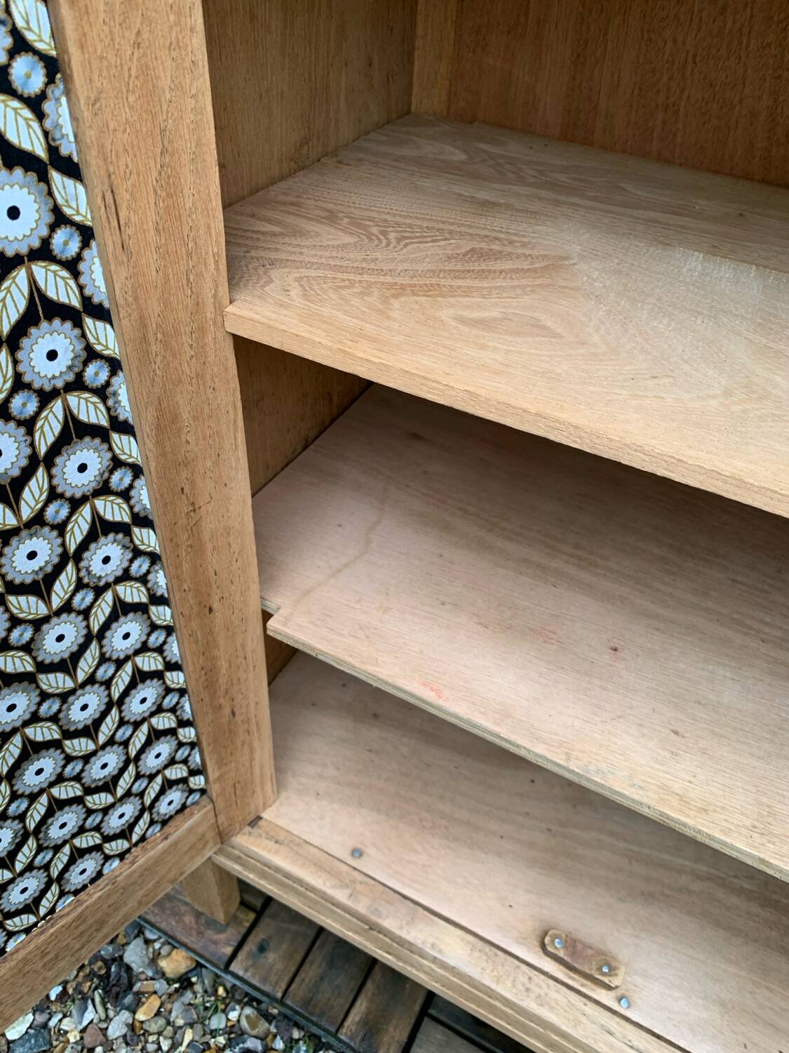 Parisian art deco sideboard in raw oak 1930