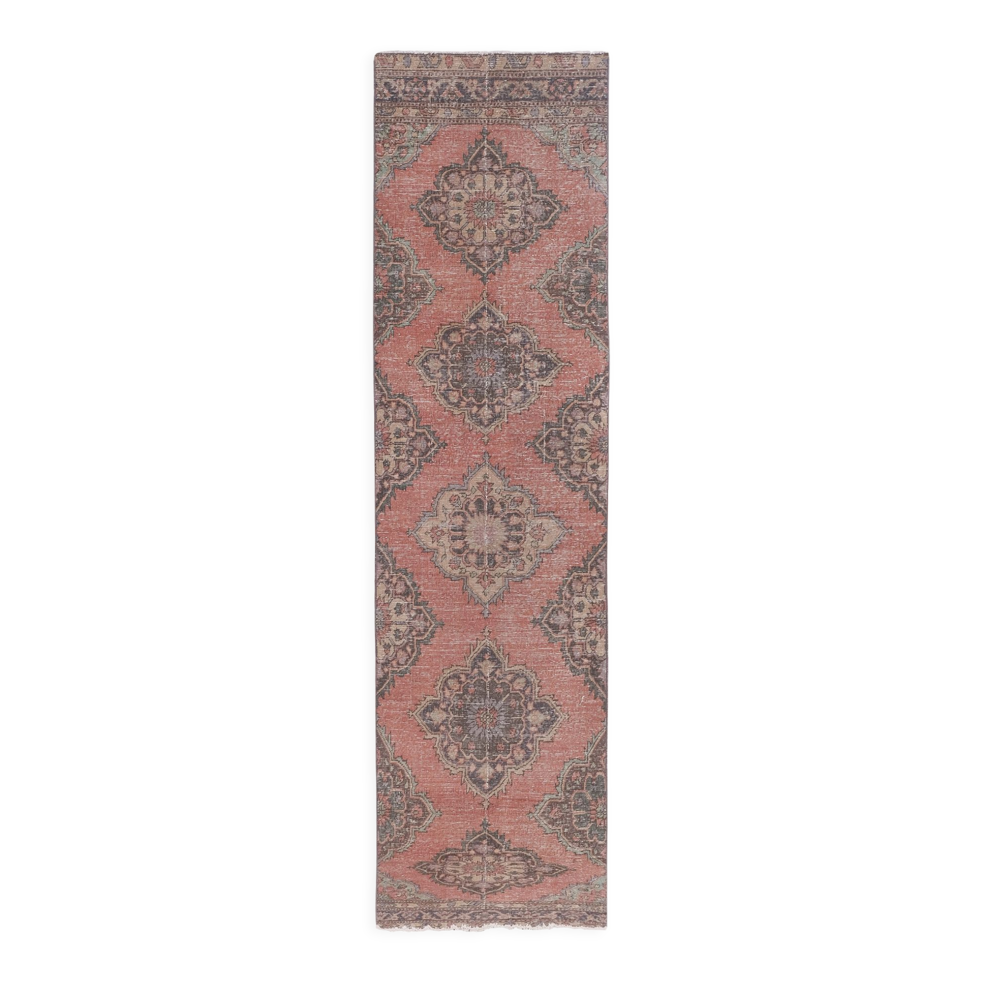 Vintage Turkish rug from Oushak, hand-woven 96x364 cm