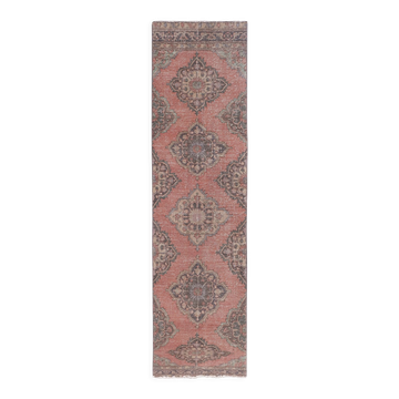 Vintage Turkish rug from Oushak, hand-woven 96x364 cm