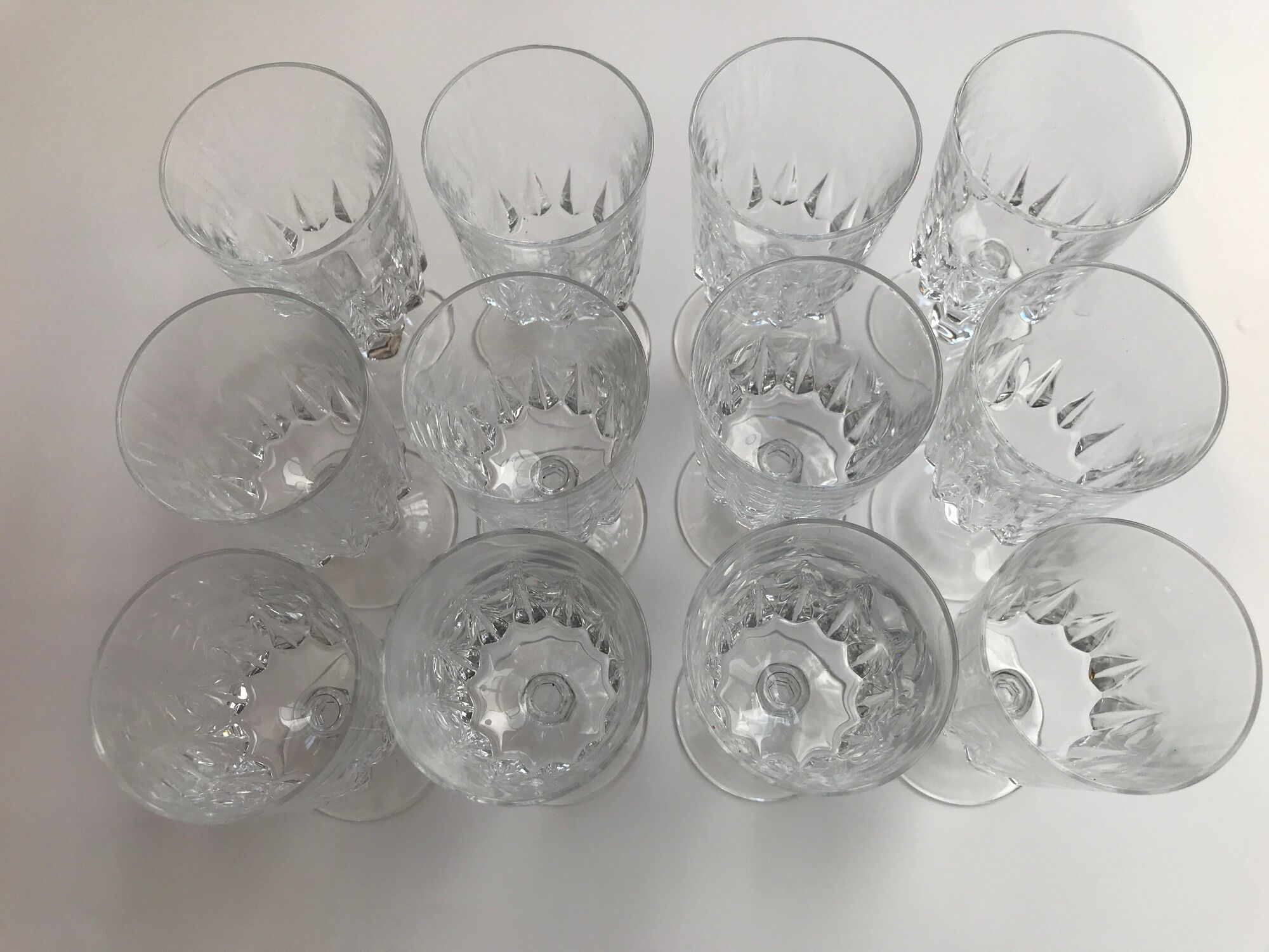 Lot of 12 glasses a white wine crystal from Arques model Louvre