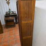 Antique double curtain oak cabinet