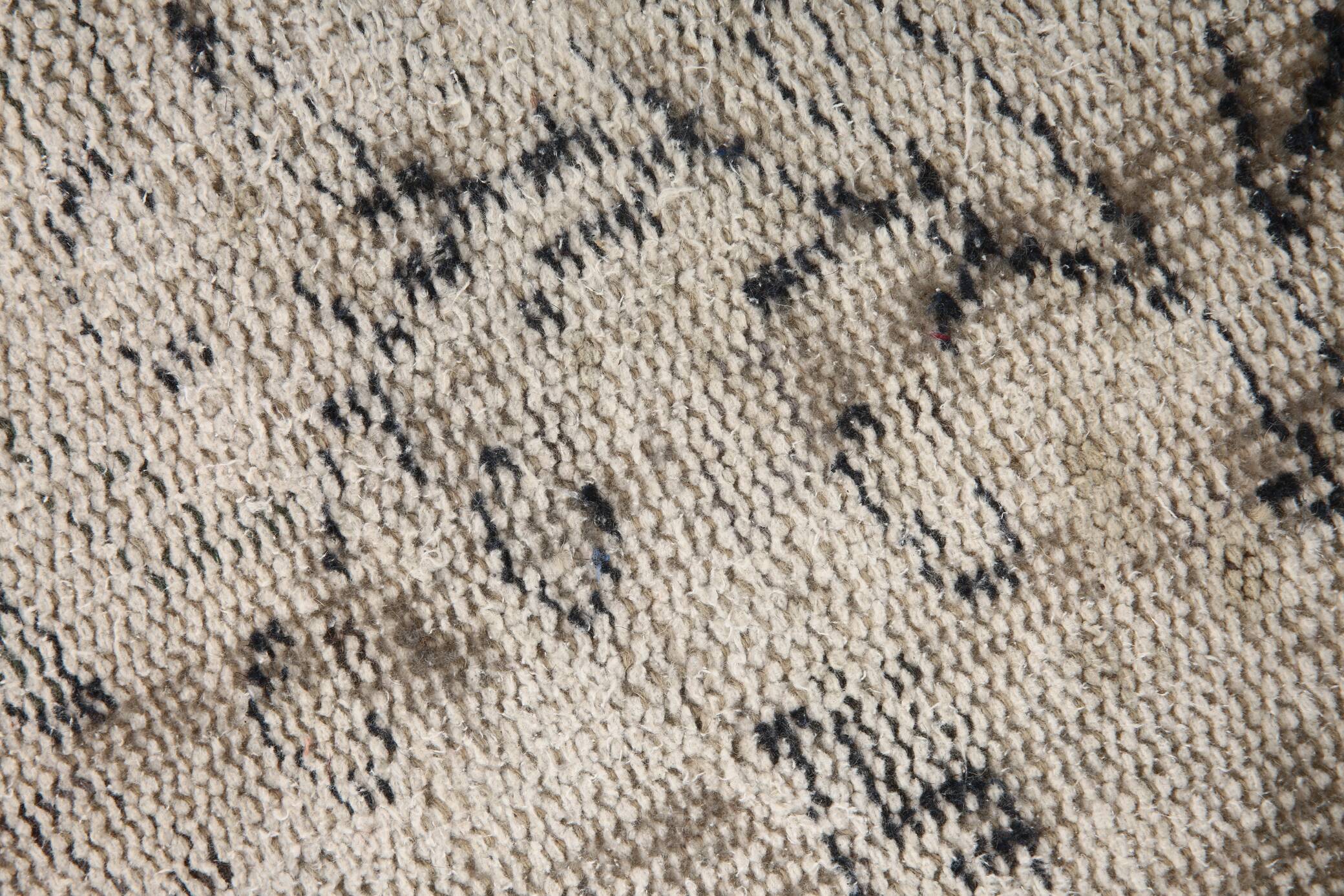 2x9 Faded Soft Wool Navy Blue Vintage Turkish Runner Rug