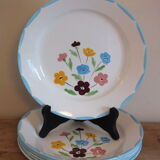 6 flat plates from the 50s Salins model Jocelyne