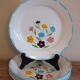 6 flat plates from the 50s Salins model Jocelyne