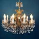 Grand lustre en cristal, Italie, années 1950