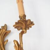 Large 20th century gilded bronze rocaille wall light