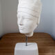 Androgynous head in plaster