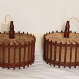 Pair of rattan suspensions