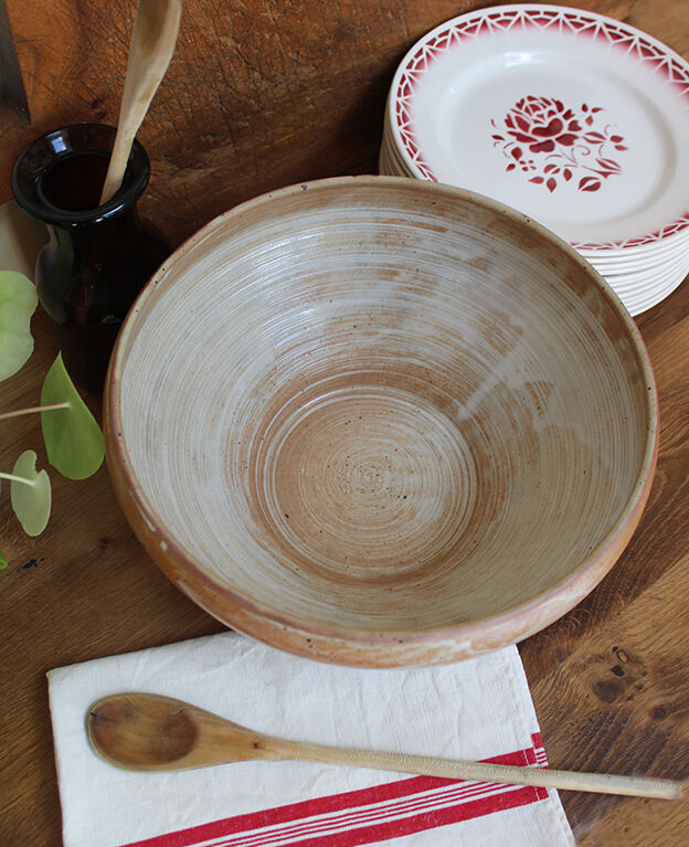 Vintage stoneware salad bowl