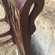 Pair of twin swan collar empire-style beds in mahogany XXth