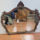 Miroir style Louis XV en chêne patiné doré 79×70cm