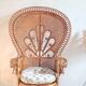 Emmanuelle chair Peacock vintage rattan