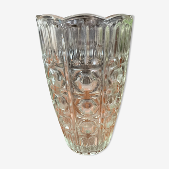 Vintage glass vase 1960 1970
