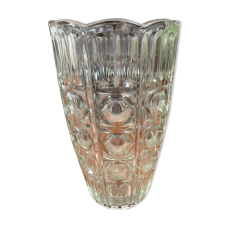 Vintage glass vase 1960 1970