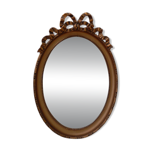 Miroir ovale doré vintage